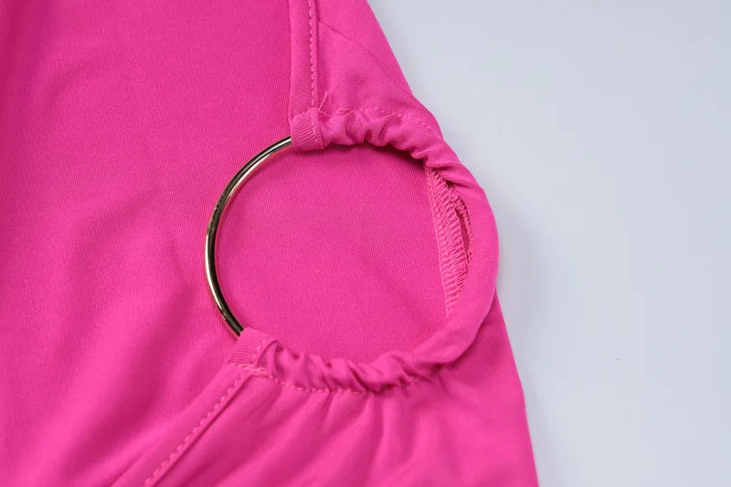 Women's Backless Irregular Maxi Ruched Long Sleeveless Dress