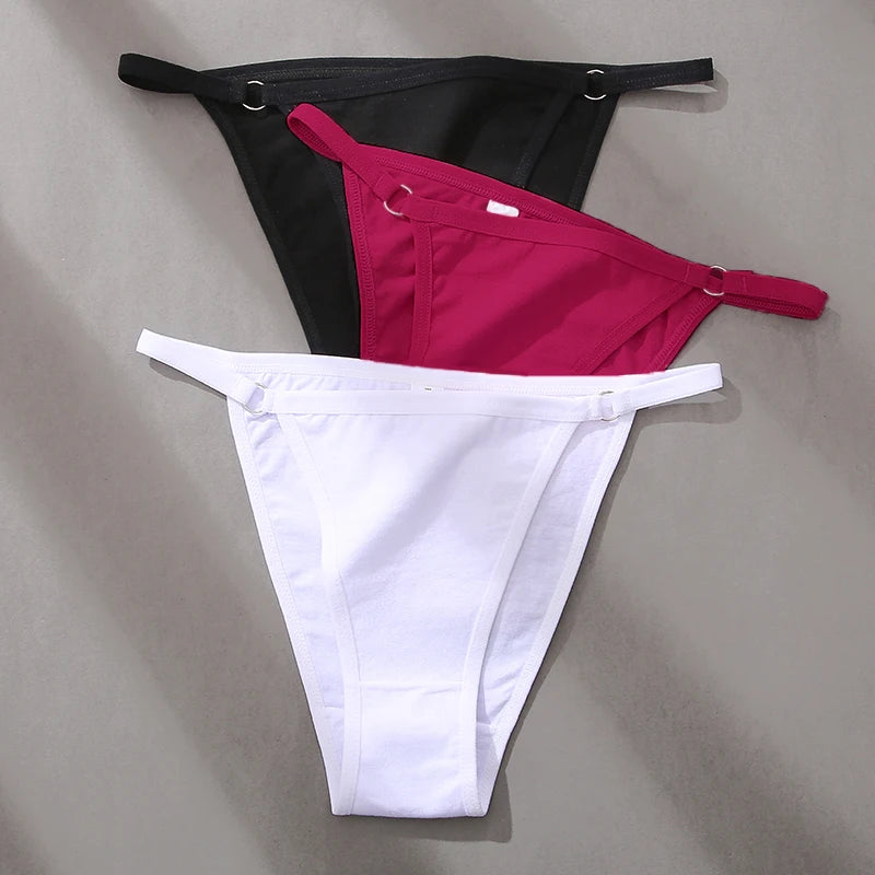 Cotton Bikini Briefs 3-Pack - Low Waist Soft Underwear for Women M-2XL