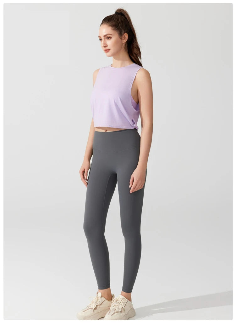 Women's Sleeveless Yoga Vest - Loose Fit Quick Dry Athletic Tank Top