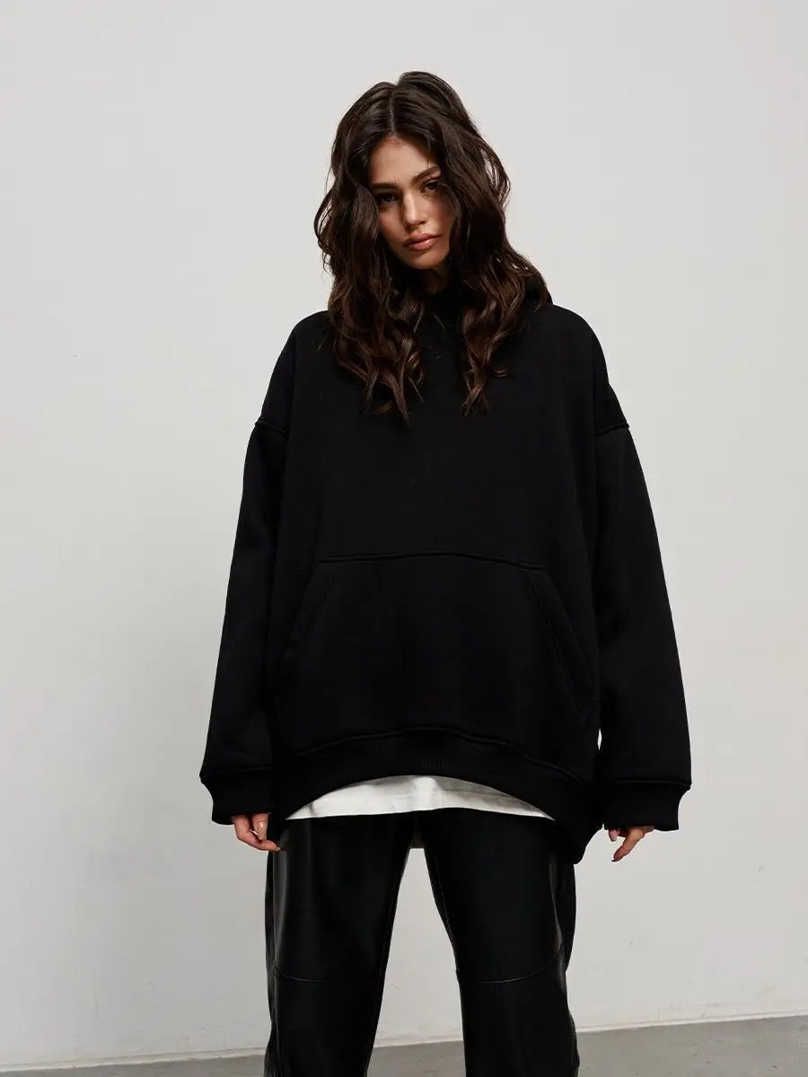 Women's Oversized Fleece Pullover Hoodie