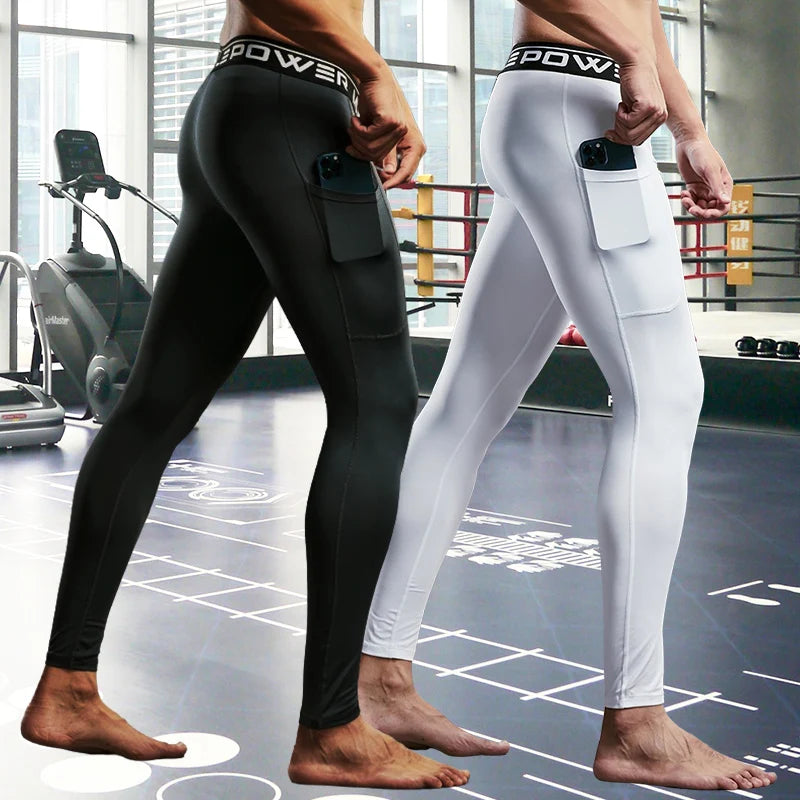 Men's Compression Sweatpants Tights Sport Pants for Gym Fitness Running Joggings Workout Trousers Dry Fit Leggings