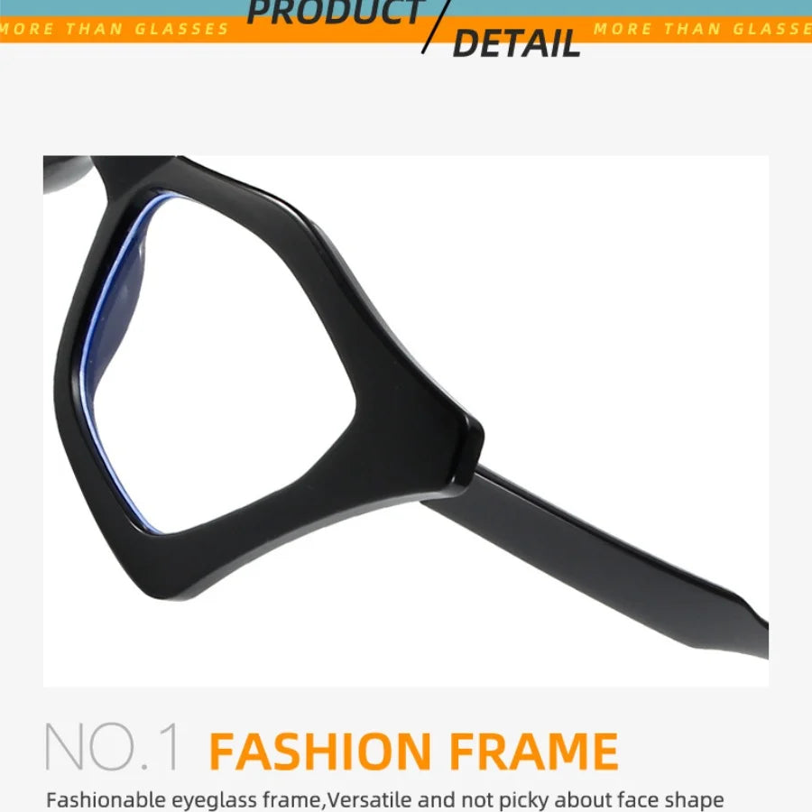 Fashion Flat Mirror Glasses - Trendy Retro Decorative Eyewear Frame