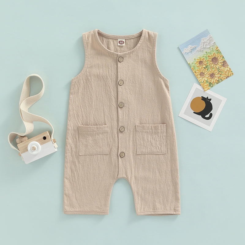 Toddler Baby Summer Romper with Pockets (0-24M)