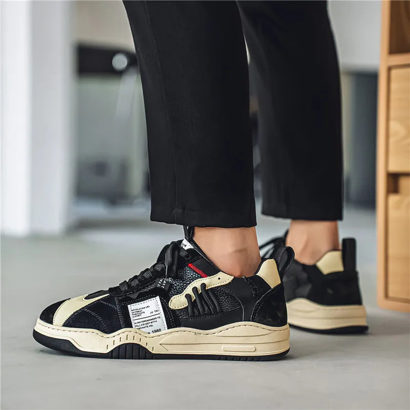 Men's Casual Platform Lace Up Comfortable Sneakers