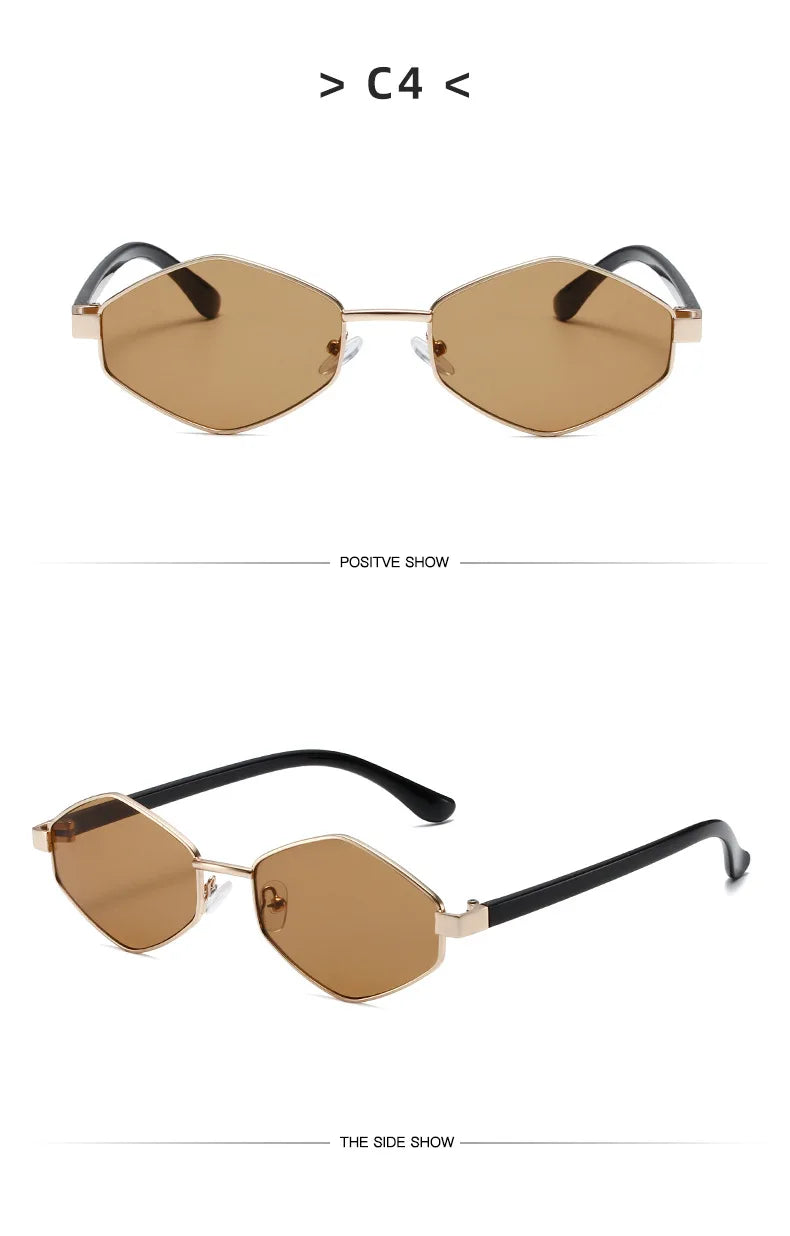 Polygonal Sunglasses - Retro Metal Frame UV400 Protection for Men & Women