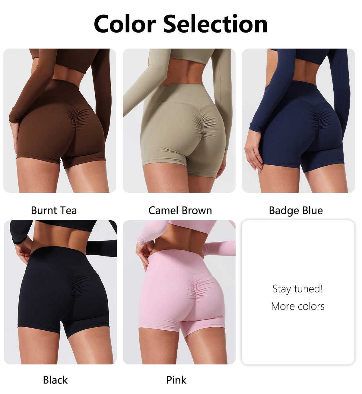 Women's Elastic Scrunch Yoga Push Up Gym Leggings Cycling Workout Short Quick-Dry High Waist Sports Shorts