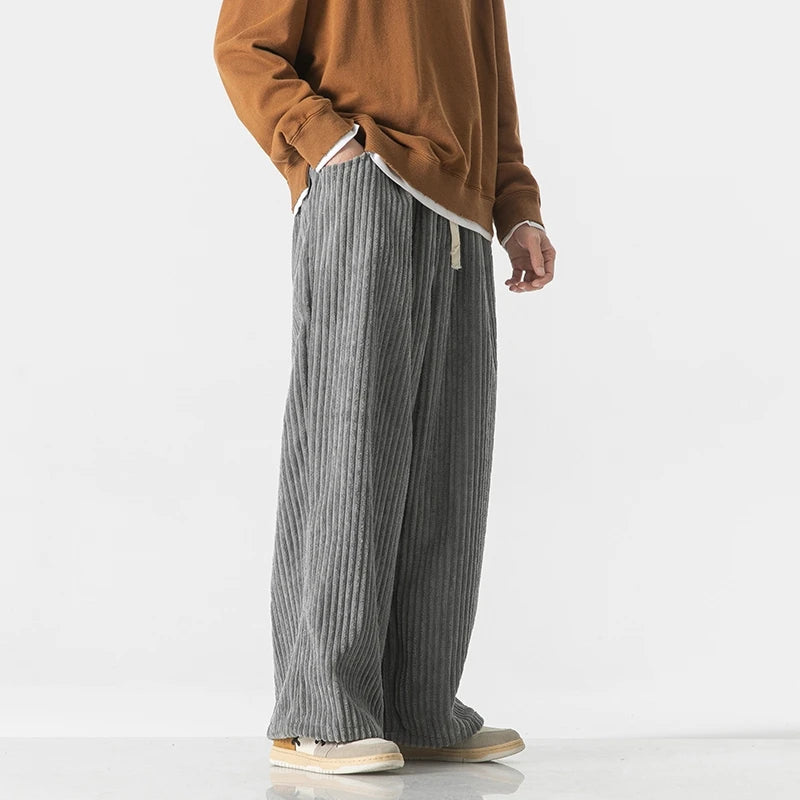 Men's Vintage Corduroy Loose Wide Leg Trousers