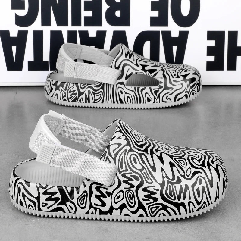 Men's Summer Slippers Outdoor Sandals Design Clogs Beach Slippers Flip Flop Casual Slides