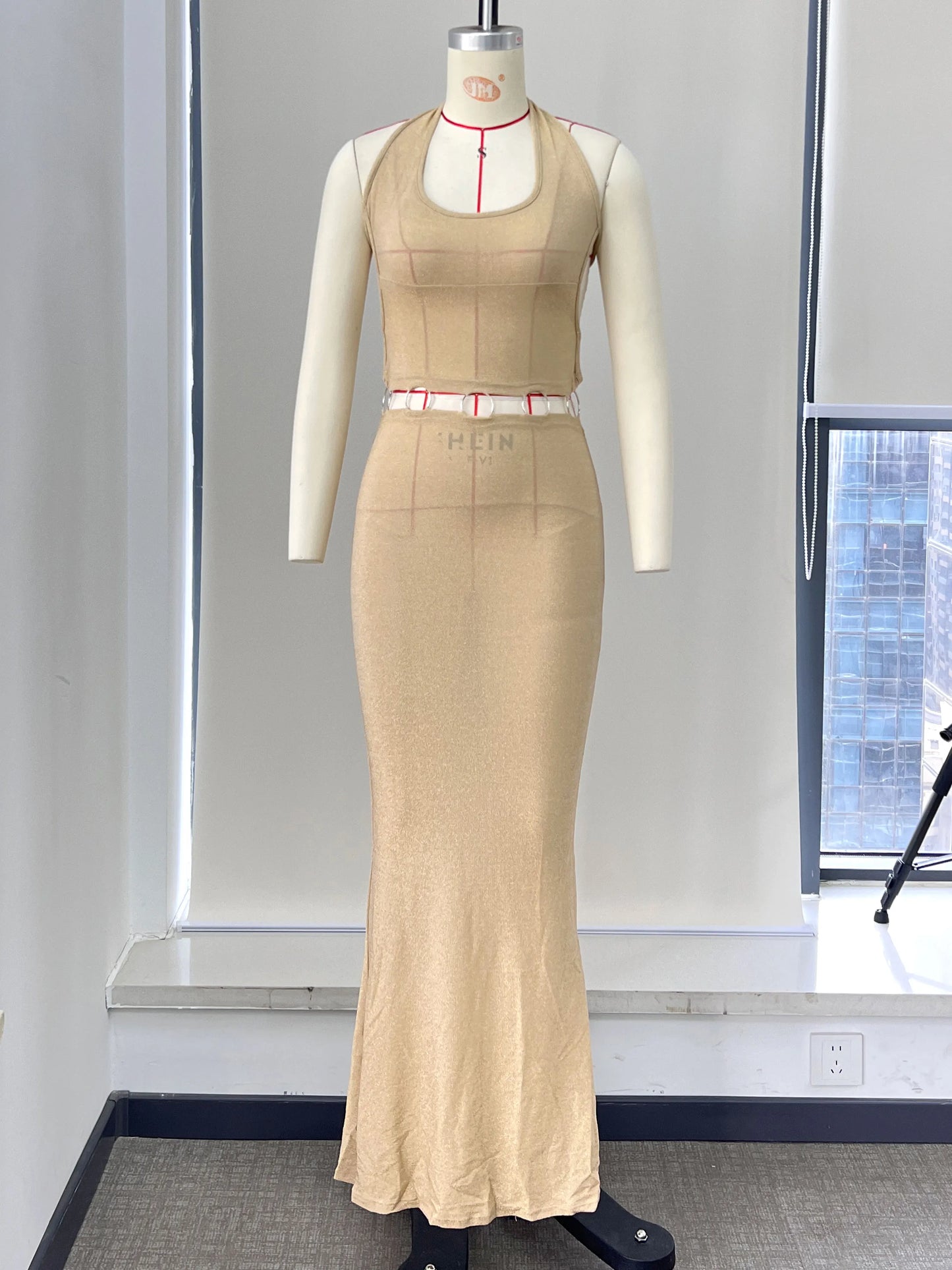 Women's Strapless Cut Out Maxi Dress - Summer Party Evening Dress