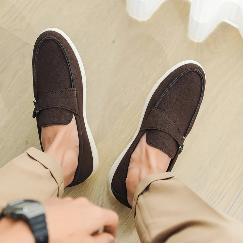 Men's Autumn Slip-On Loafers - Comfortable Soft Tennis & Driving Shoes