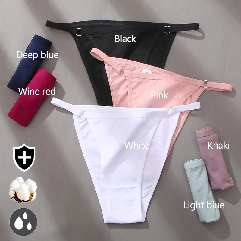 Cotton Bikini Briefs 3-Pack - Low Waist Soft Underwear for Women M-2XL