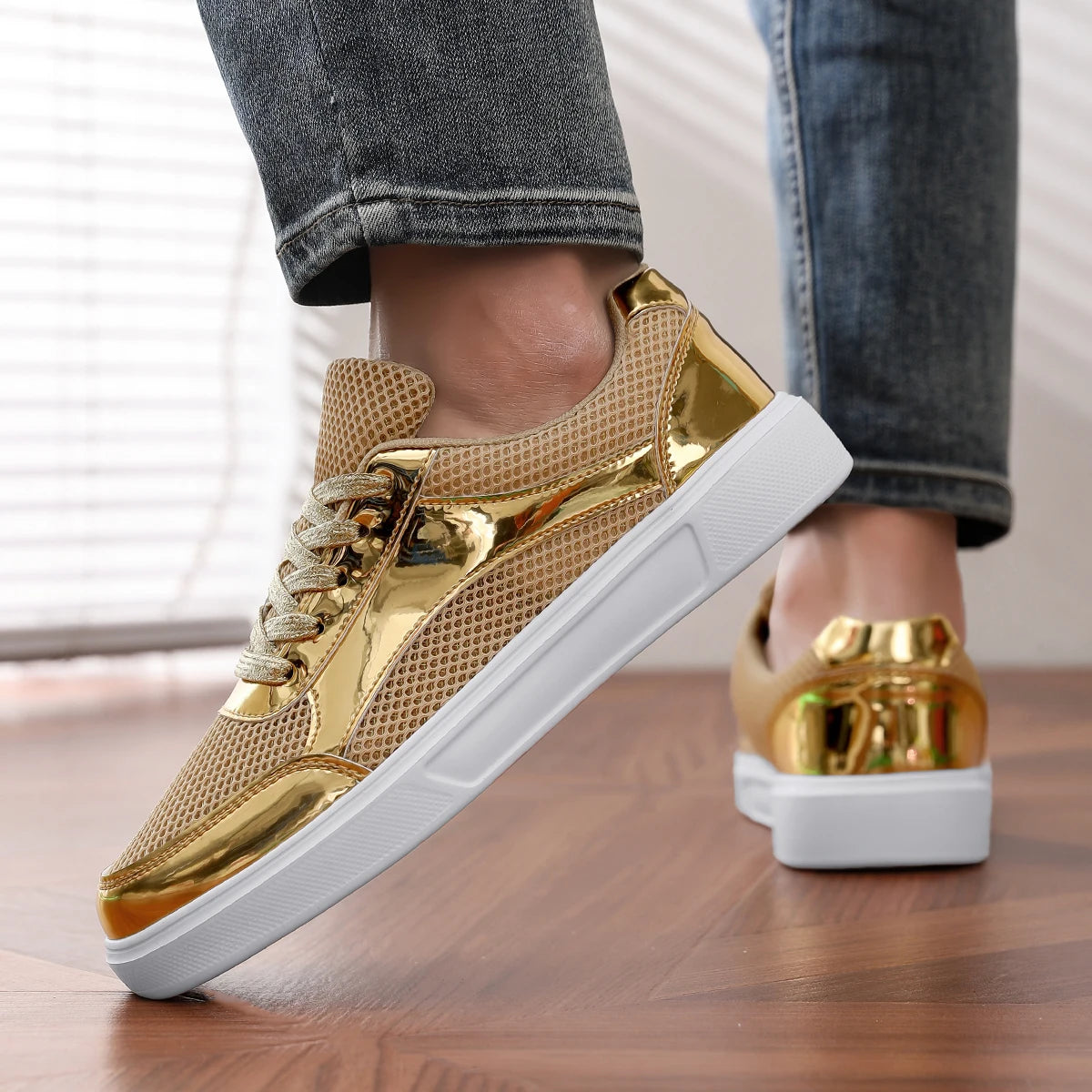 Men's Platform Skateboard Sneakers - Breathable Outdoor Vulcanized Tennis Shoes
