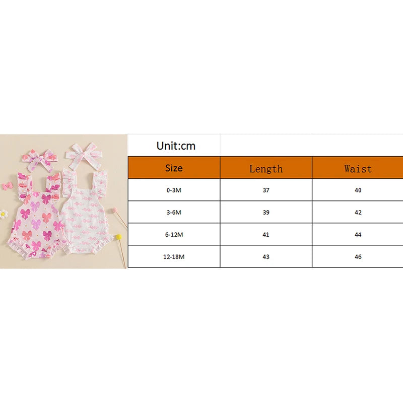 Lovely Baby Girls Romper Set with Headband (0-18M)
