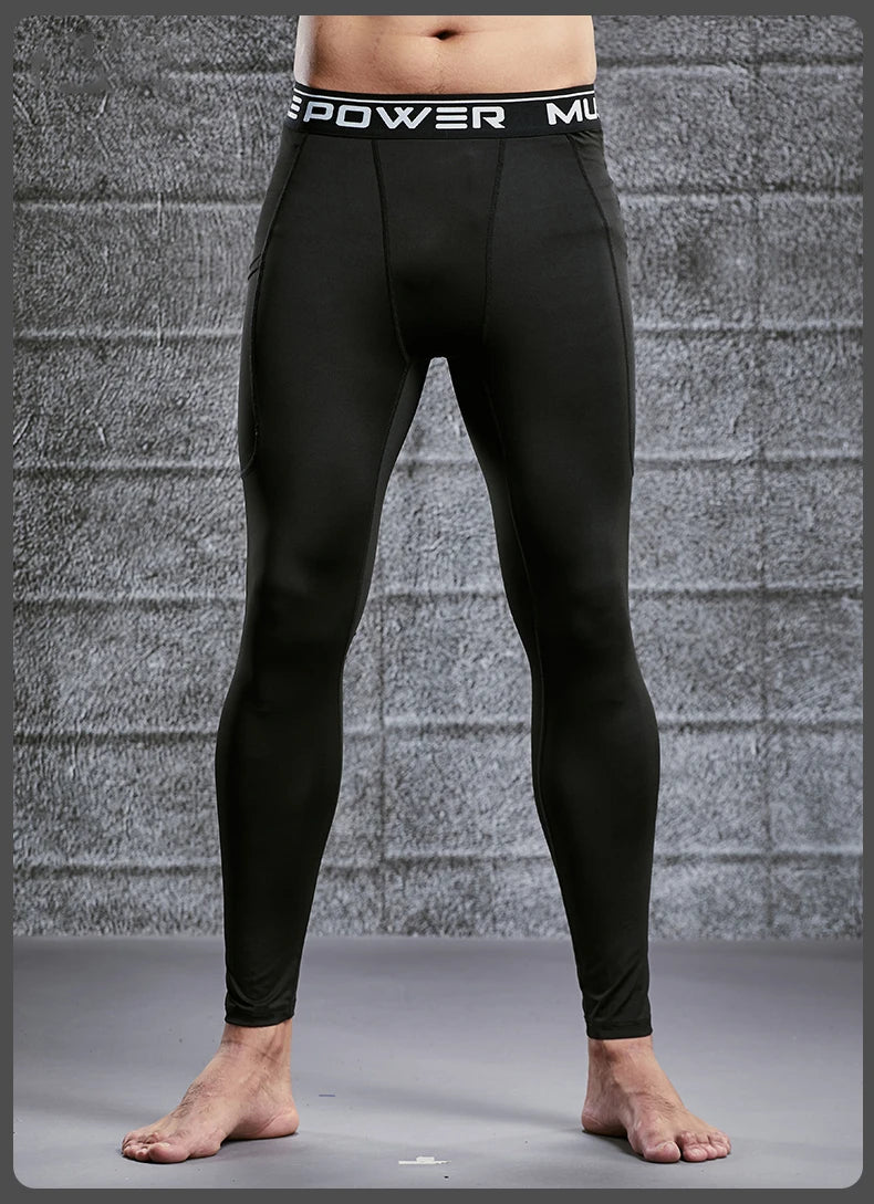 Men's Compression Sweatpants Tights Sport Pants for Gym Fitness Running Joggings Workout Trousers Dry Fit Leggings