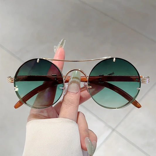 Unisex Vintage Round Gradient Sunglasses
