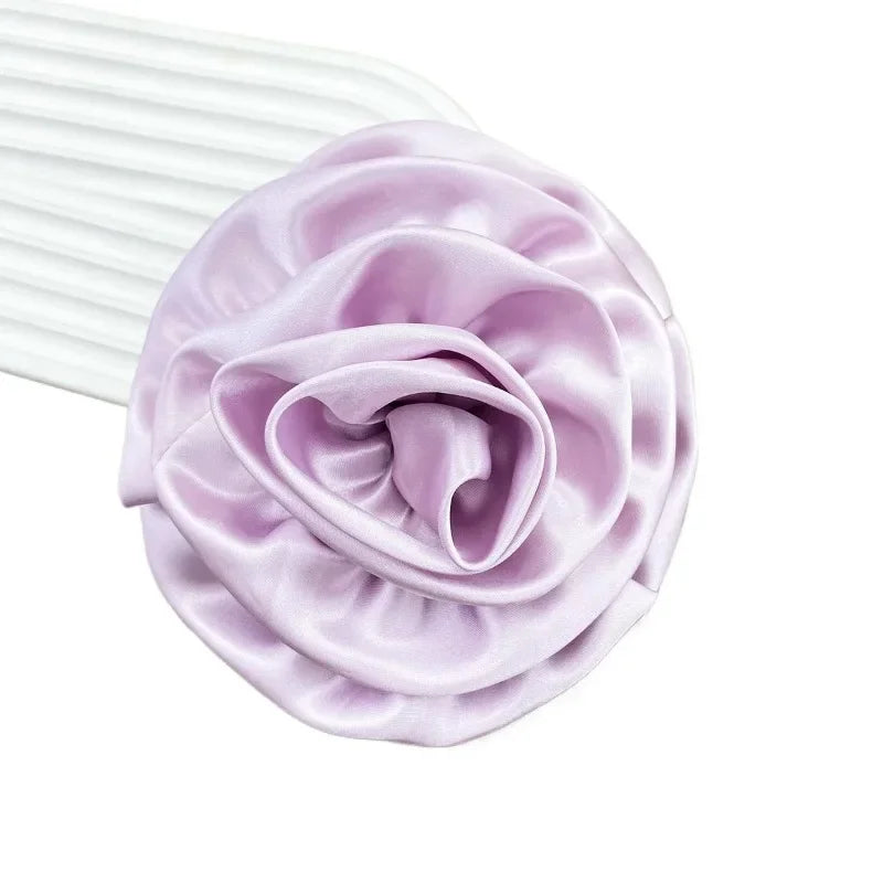 Large Retro Fabric Flower Brooch - 15cm Statement Corsage for Women