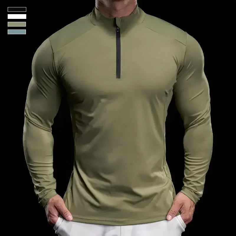 Men's Compression Long Sleeve Workout Gym Running Quick Dry Comfort Sports Bodybuilding Training T-Shirt