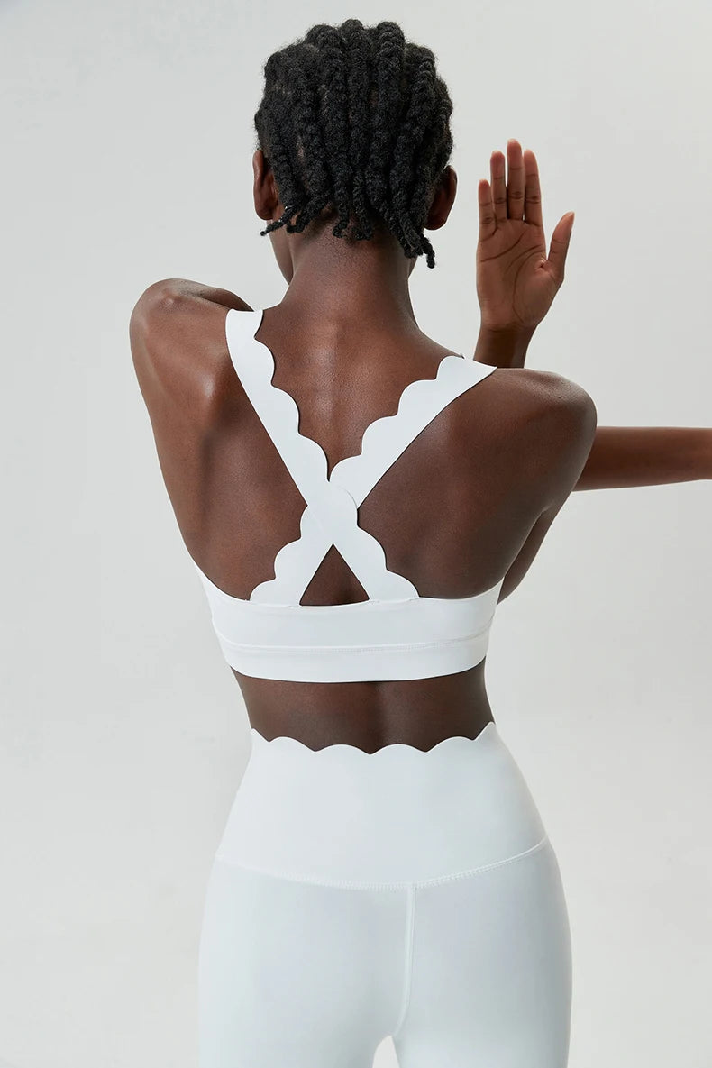 Women's Buttery Soft Fitness Yoga Bra Square Neckline Gym Crop Back Sports Vest