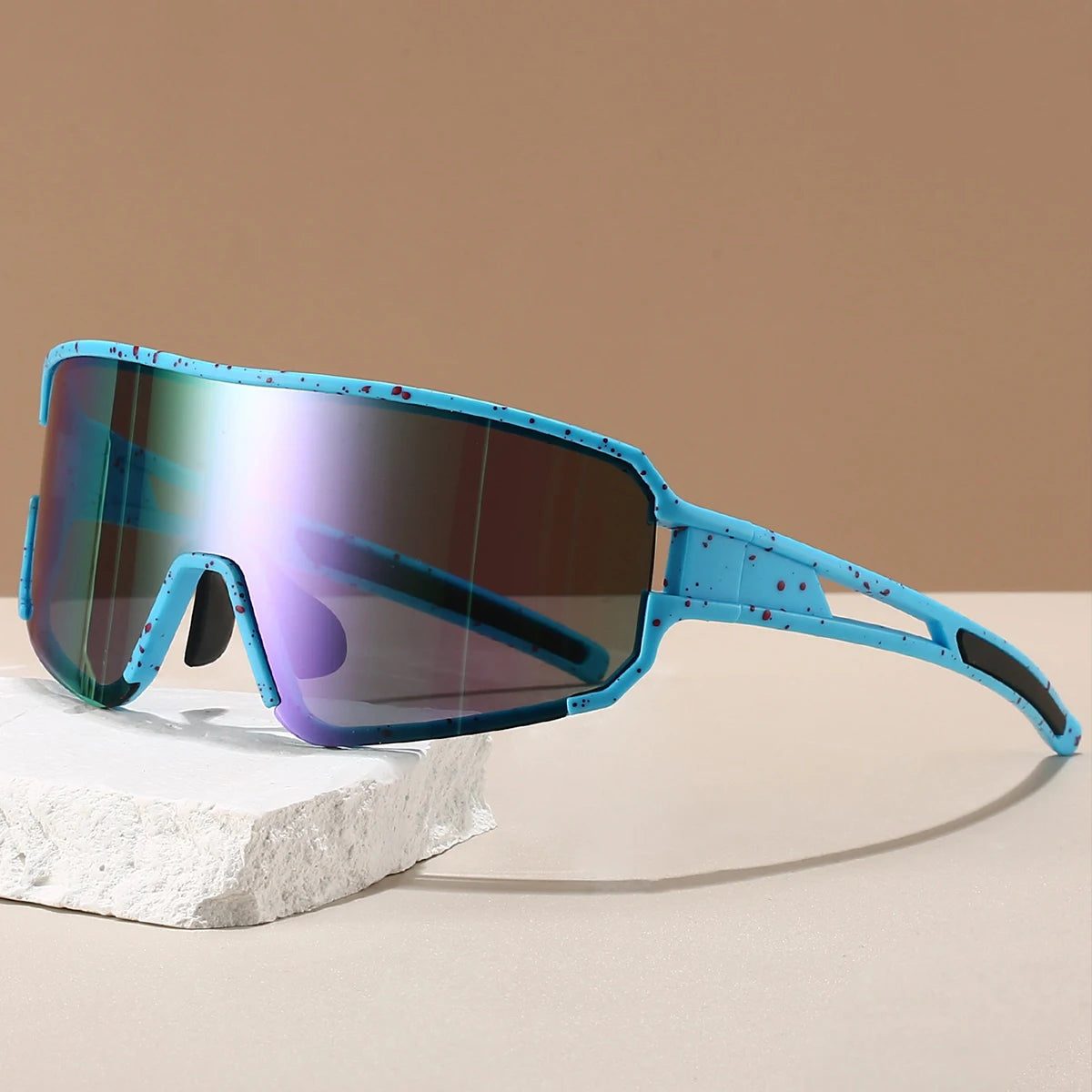 Men's Oversized Sports Goggle Punk Mirror Outdoor Fishing Sunglasses Trendy Windproof Anti-UV Cycling Shades