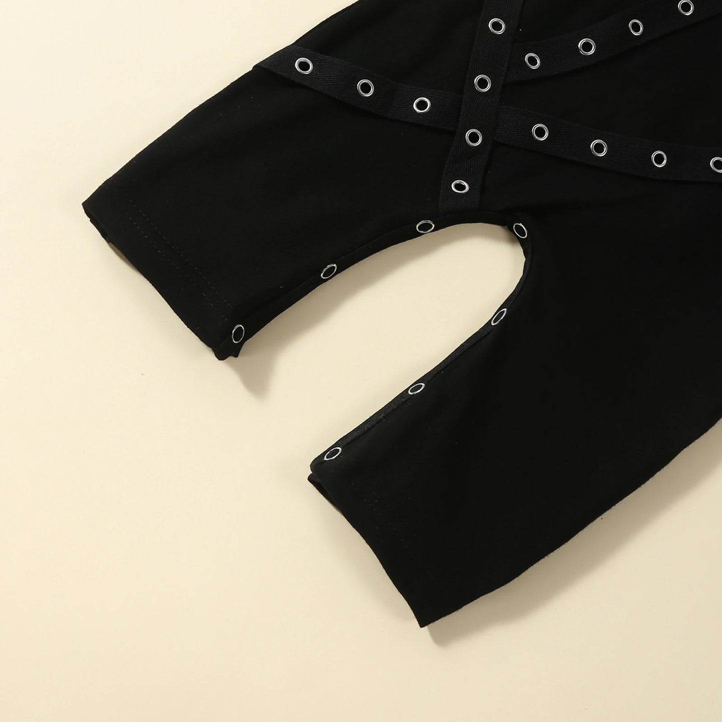 0-3Y Baby Boys Girls Jumpsuits Long Sleeve Patchwork Solid Button Romper Scissors fingers Costume
