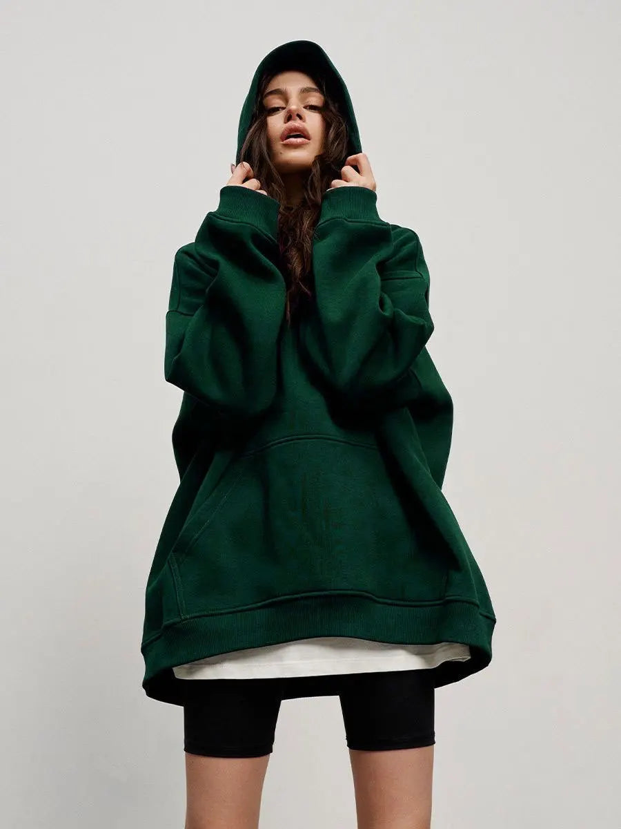 Women's Oversized Fleece Pullover Hoodie