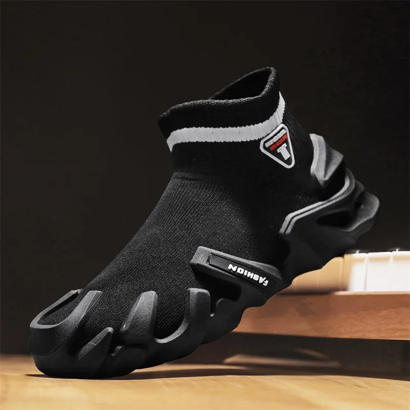 Men's Sports Mesh Slip On Comfortable High Top Shoes Sneakers