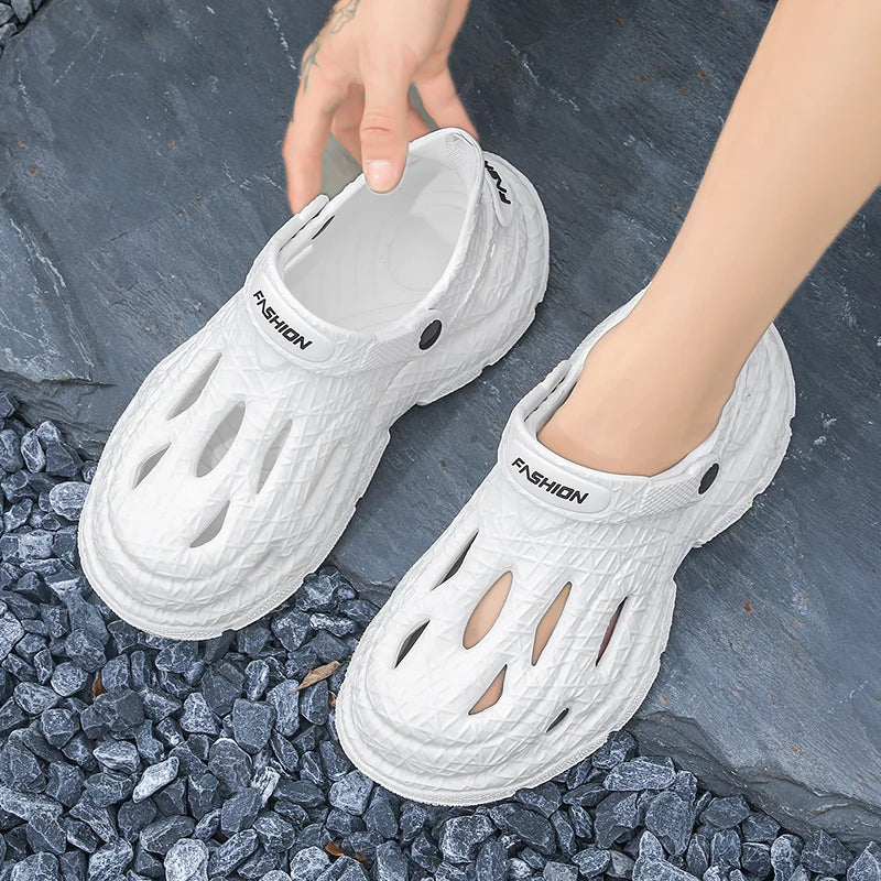 Men's Summer Slippers Platform Sandals Clogs Waterproof Beach Slippers Flip Flops Slides