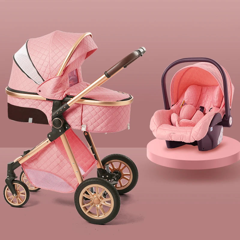 Landscape Baby's Pram Portable Pushchair Baby Cradel Infant Carrier Pram