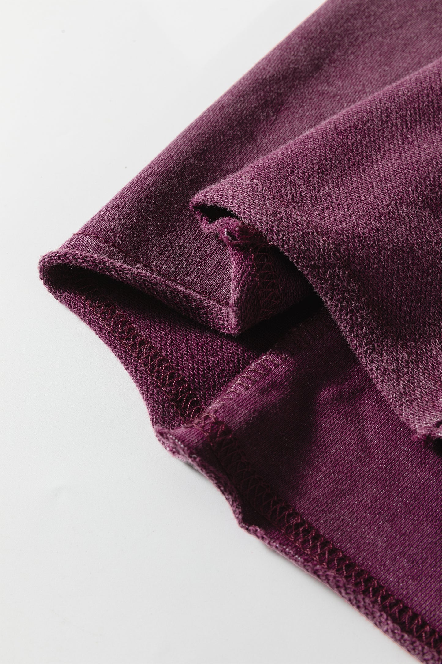 Mineral Wash Tiered Wide Leg Patchwork Drawstring Pants