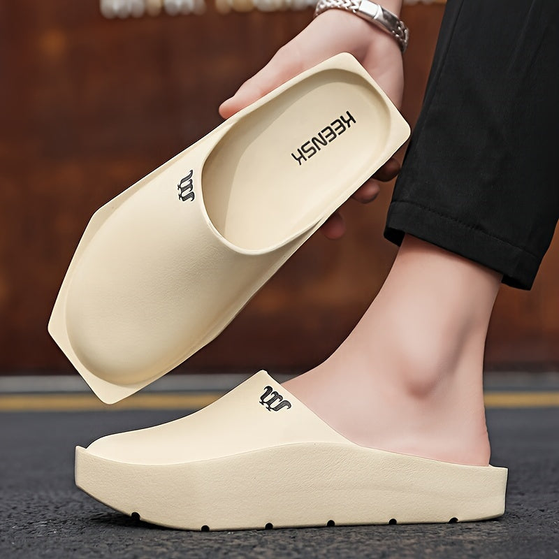 Men's Solid Colour Cloud Platform Ultra-Light Comfortable Breathable Sandals Slippers