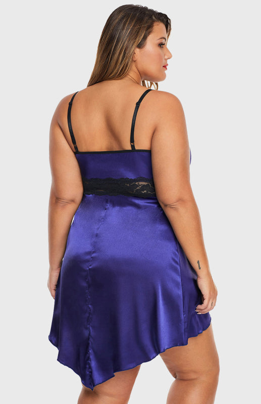 Women's Plus Size Rose Lace V Neckline Lingerie