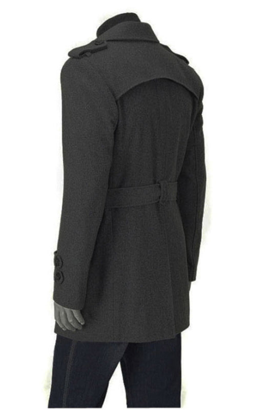 Men's Mid-length Trench Slim Fit Thick Woollen Coat