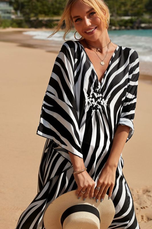 Women's Tie Dye Long Sleeve Cover-Up Dress