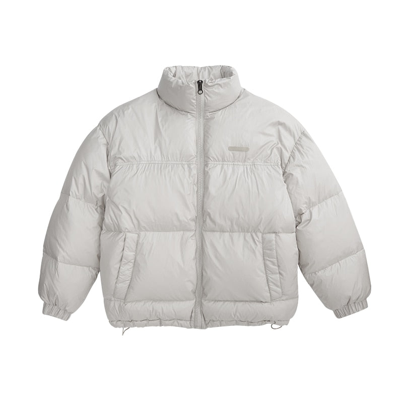 Unisex Stand Collar Loose Fit Classic Down Puffer Jacket