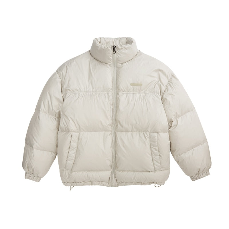 Unisex Stand Collar Loose Fit Classic Down Puffer Jacket
