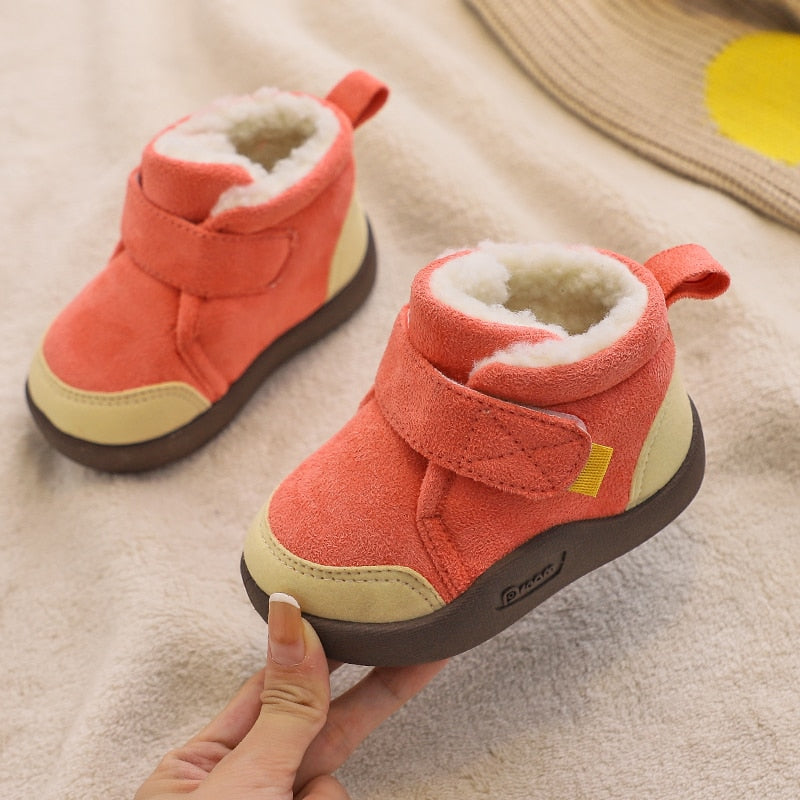 Baby Toddler Warm Plush Outdoor Soft Bottom Non-Slip Shoes