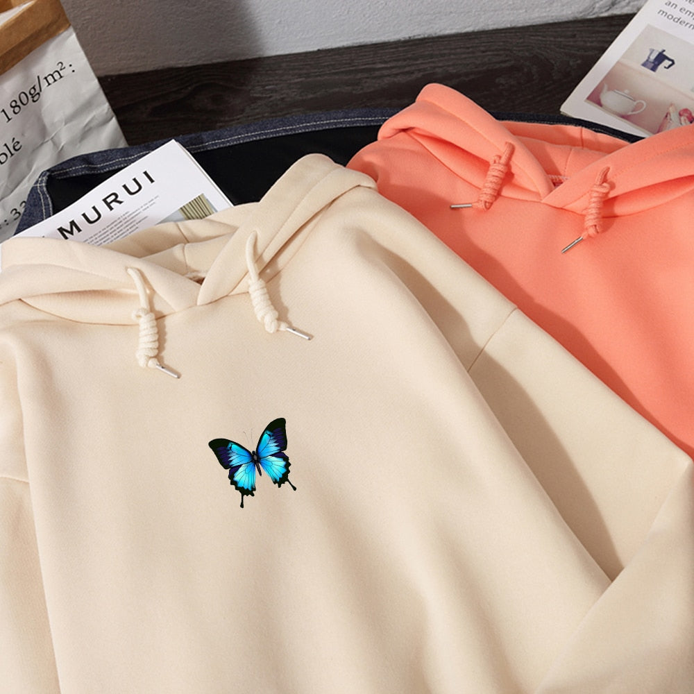 Women's Butterfly Print Hoodies