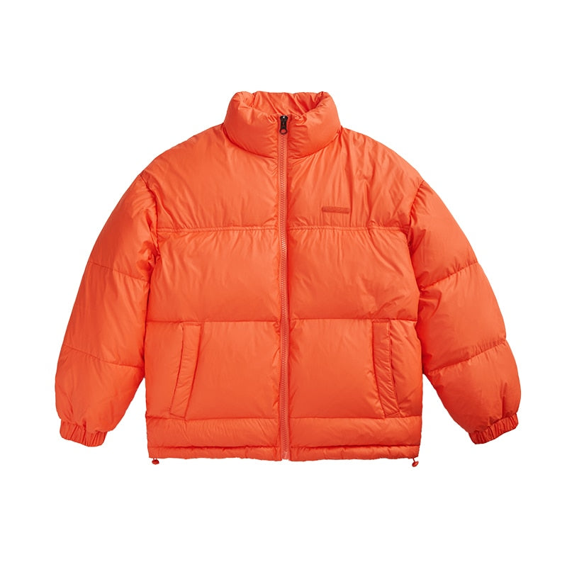 Unisex Stand Collar Loose Fit Classic Down Puffer Jacket