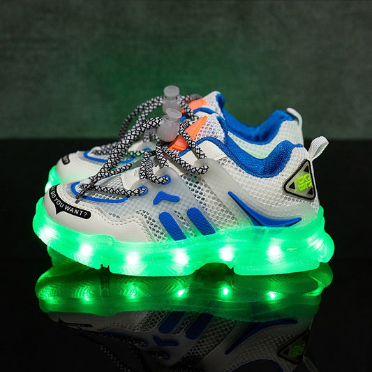 USB Charging Children's Unisex LED Sole Luminous Sneakers Shoes