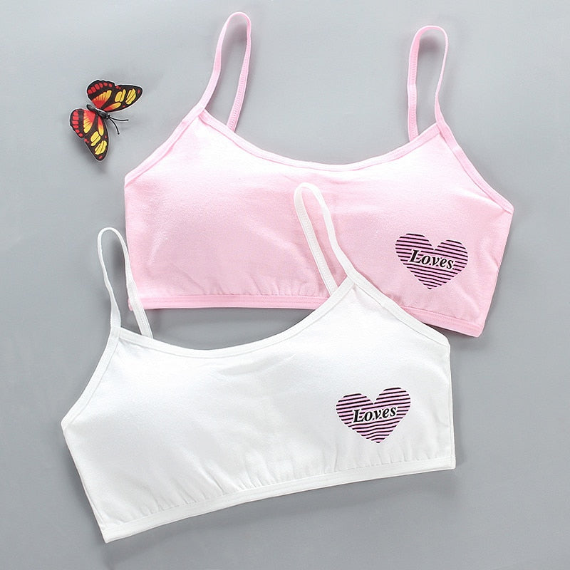 Girl's Cotton Vest Push up Bra 8-16 Years