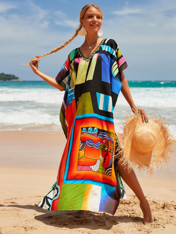 Women's Dance With Duende Floral Print Cover-Up Caftan