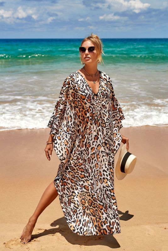 Women's Tie Dye Long Sleeve Cover-Up Dress