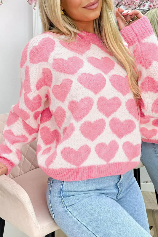 Love Heart Valentine Knit Sweater