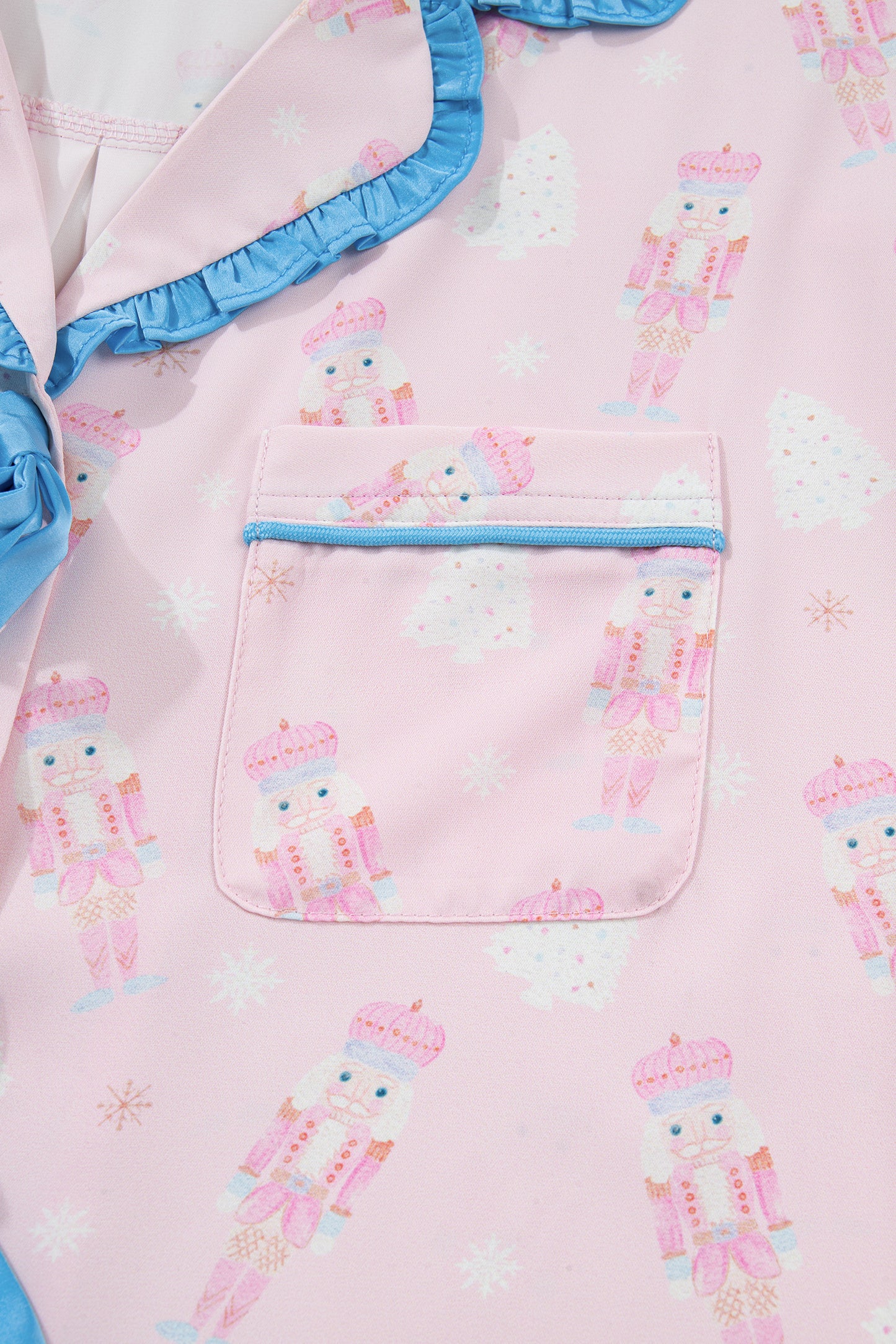 Bow Tie Front Christmas Nutcracker Pajama Set