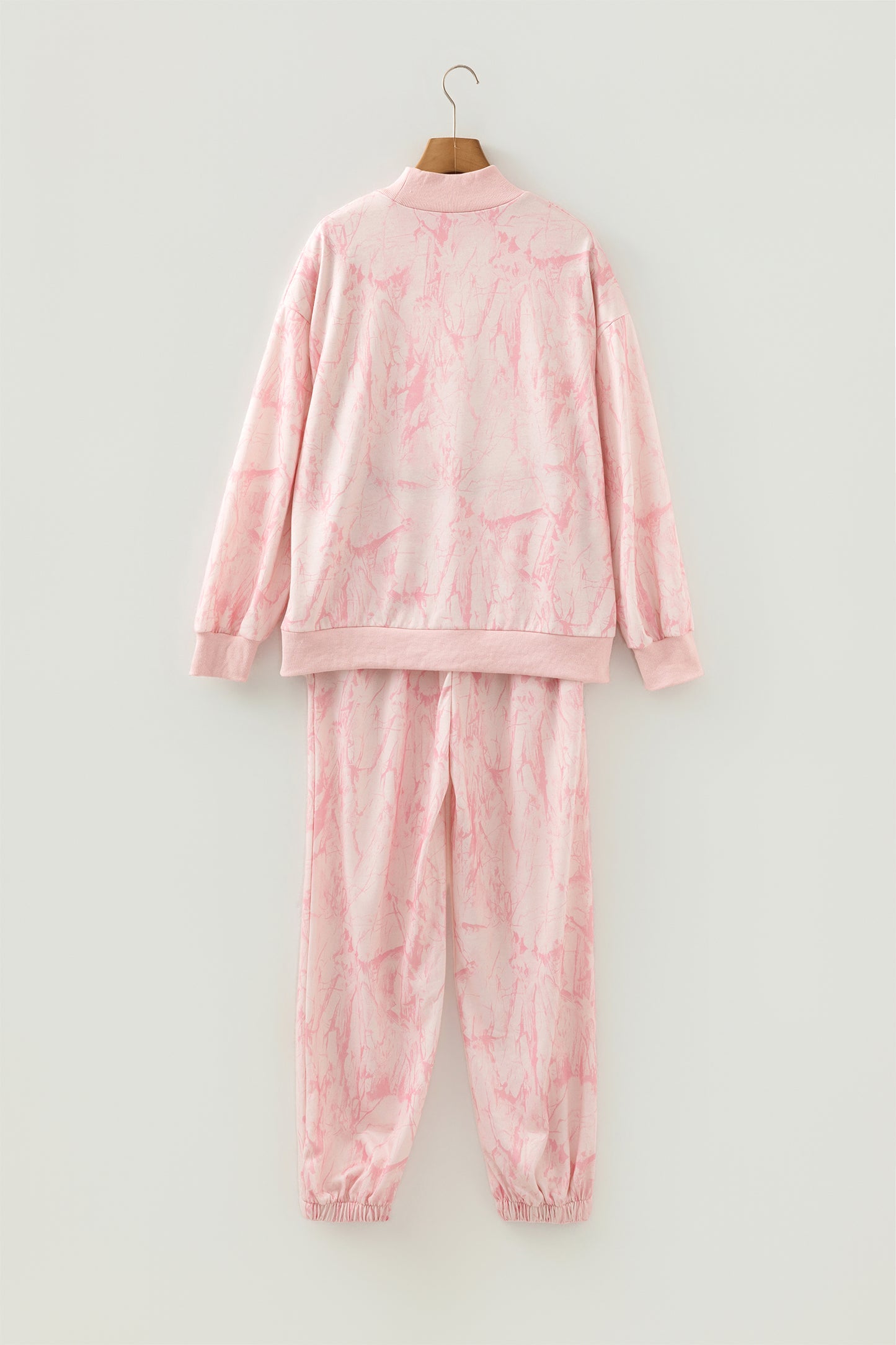 Pink Camo Print Jogger Set