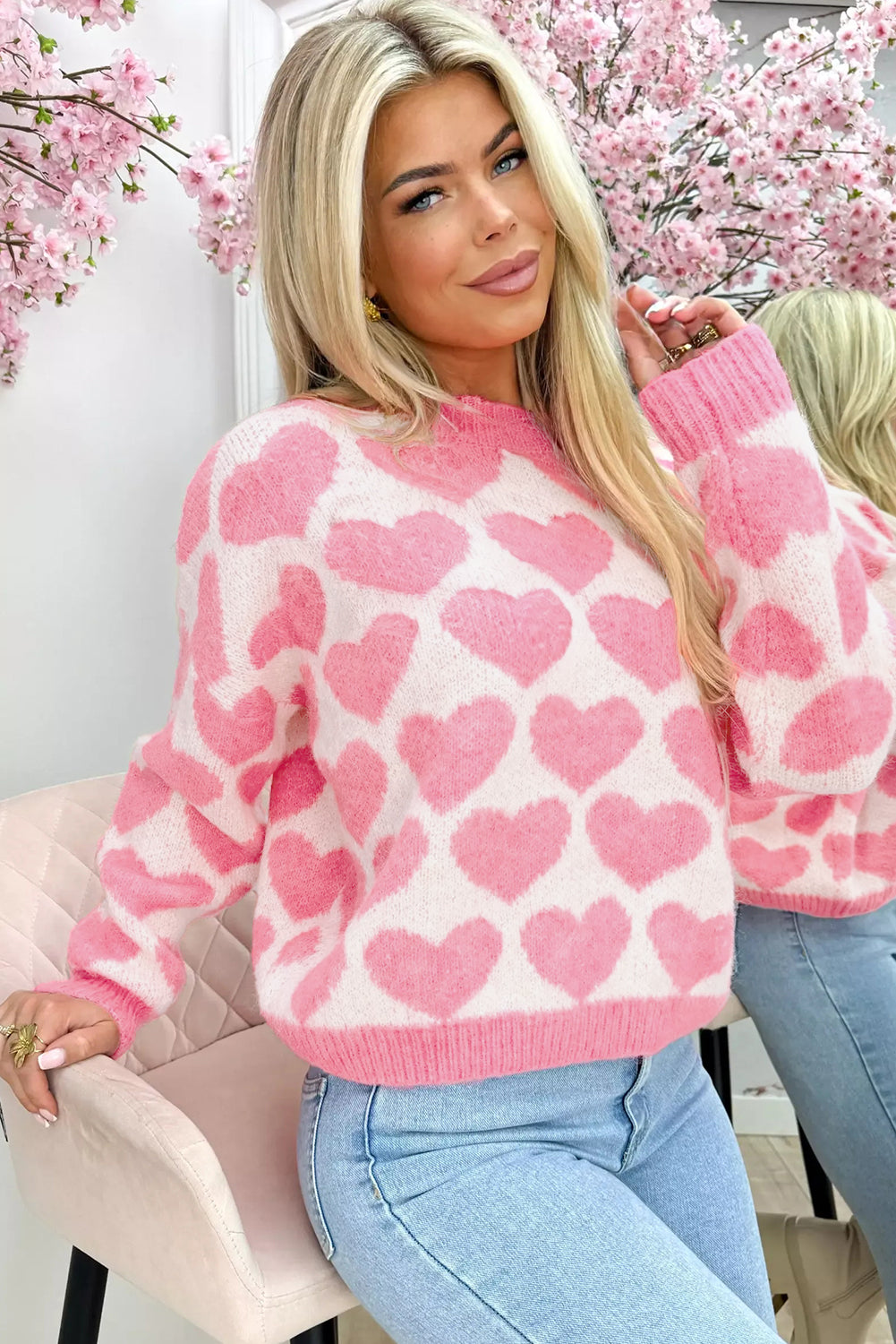 Love Heart Valentine Knit Sweater