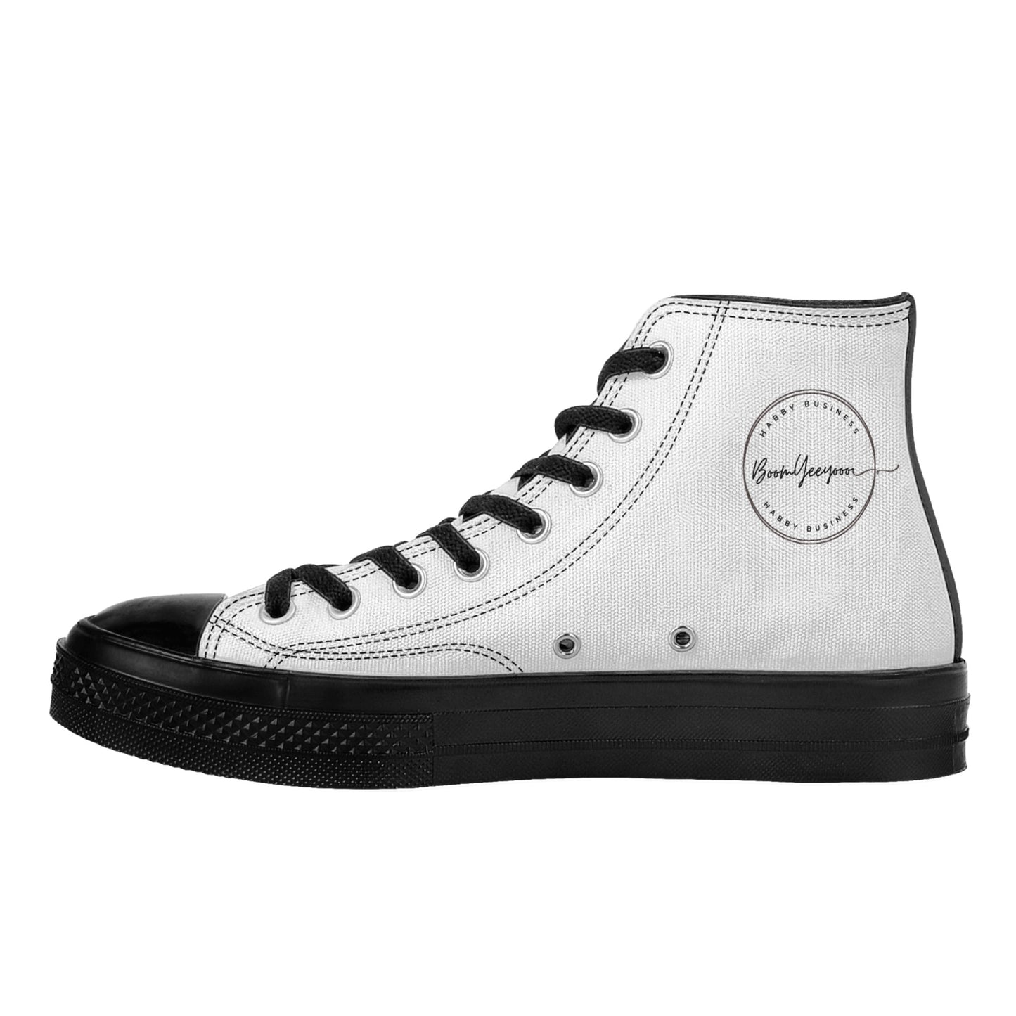 Men's Classic White High Top Canvas Shoes