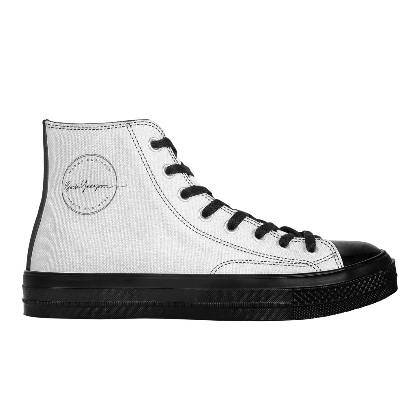 Men's Classic White High Top Canvas Shoes