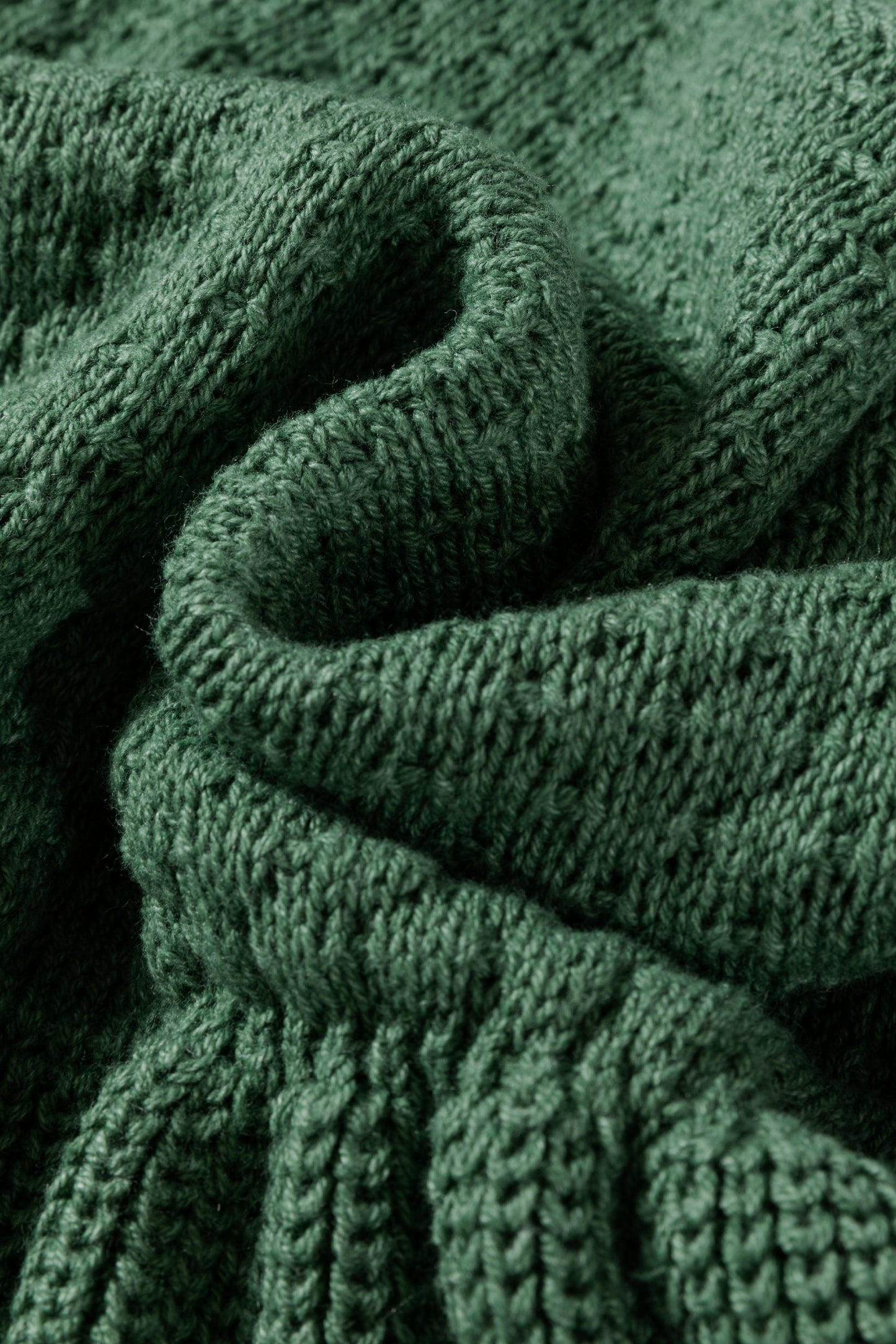 Mist Green Lantern Sleeve Empire Waist Short Sweater Dress