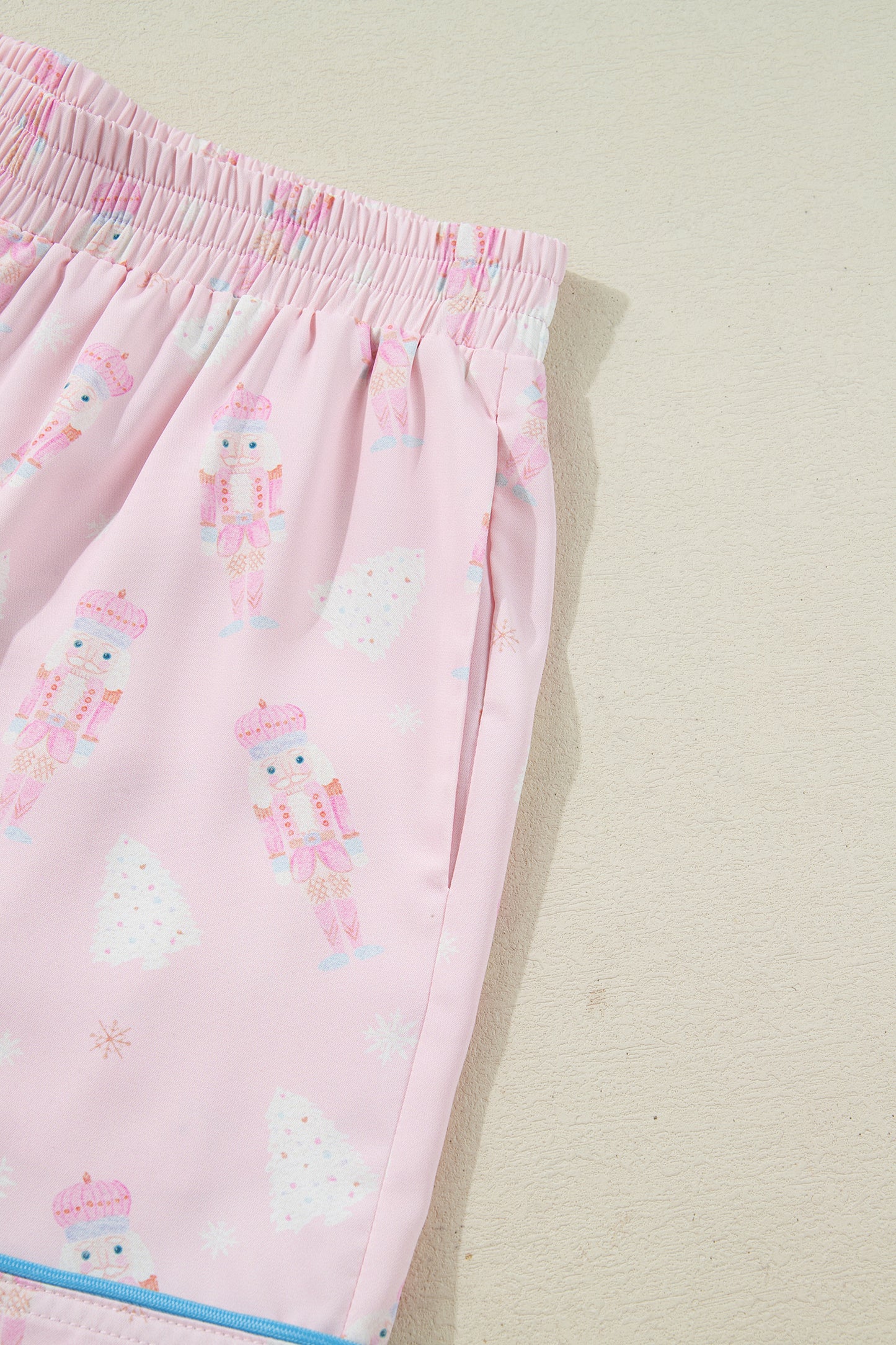 Bow Tie Front Christmas Nutcracker Pajama Set